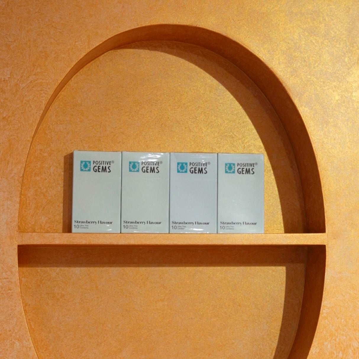 PositiveGems Strawberry Clear Condoms